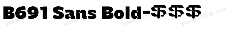B691 Sans Bold字体转换